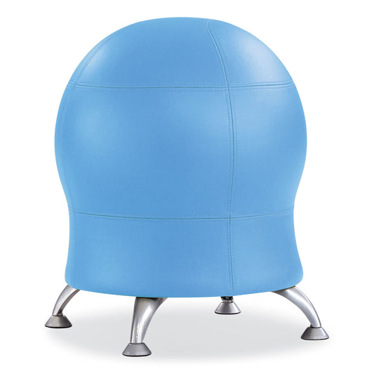 Zenergy Ball Chair, Backless, Supports Up to 250 lb, Baby Blue Vinyl