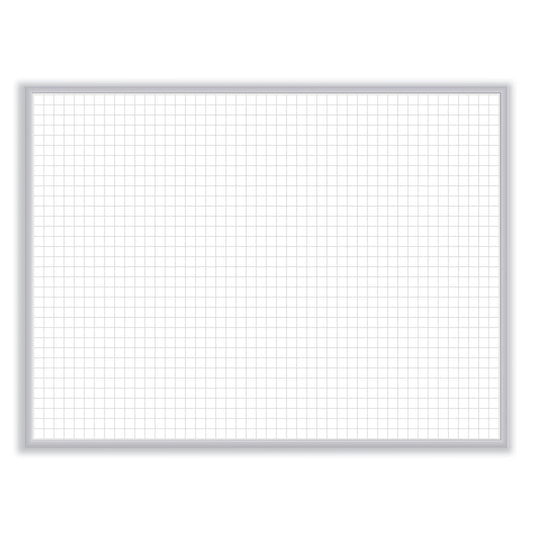 Non-Magnetic Whiteboard with Aluminum Frame, 120.63" x 48.63", White Surface, Satin Aluminum Frame