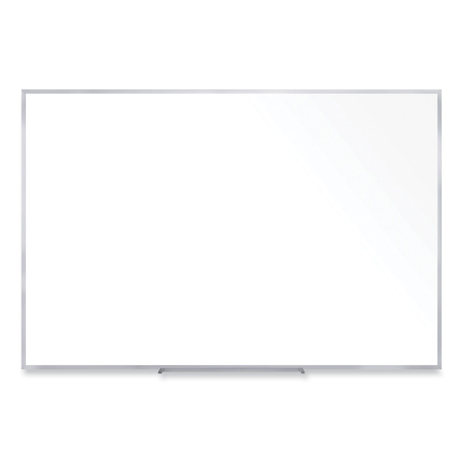 Non-Magnetic Whiteboard with Aluminum Frame, 96.63" x 48.47", White Surface, Satin Aluminum Frame