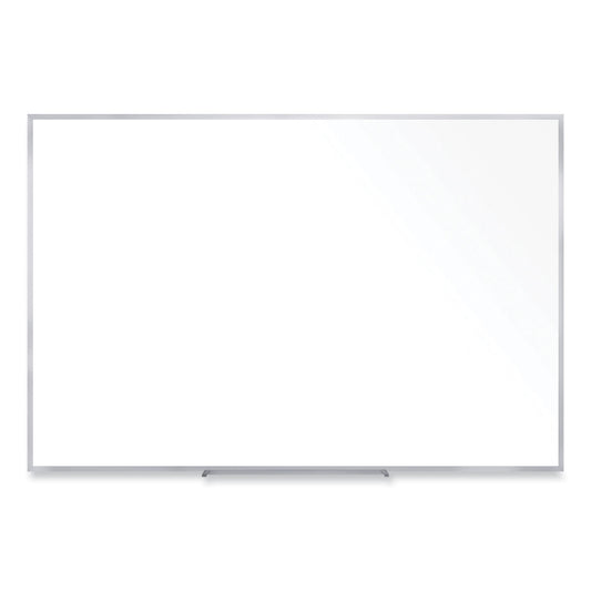 Non-Magnetic Whiteboard with Aluminum Frame, 96.63" x 48.47", White Surface, Satin Aluminum Frame