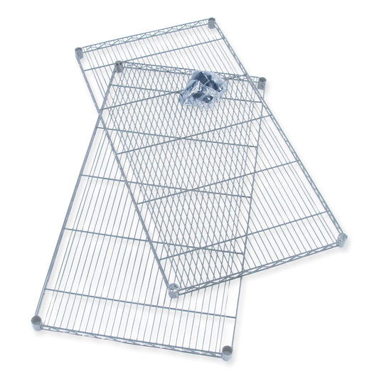 Industrial Extra Shelf Pack, 36w x 18d x 1.5h Steel, Metallic Gray, 2/Pack