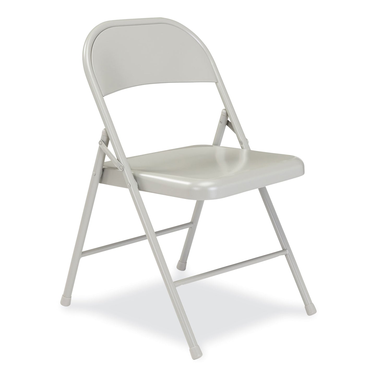 900 Series All-Steel Folding Chair, Supports Up to 250 lb, 17.75" Seat Height, Gray Seat, Gray Back, Gray Base, 4/Cartpn
