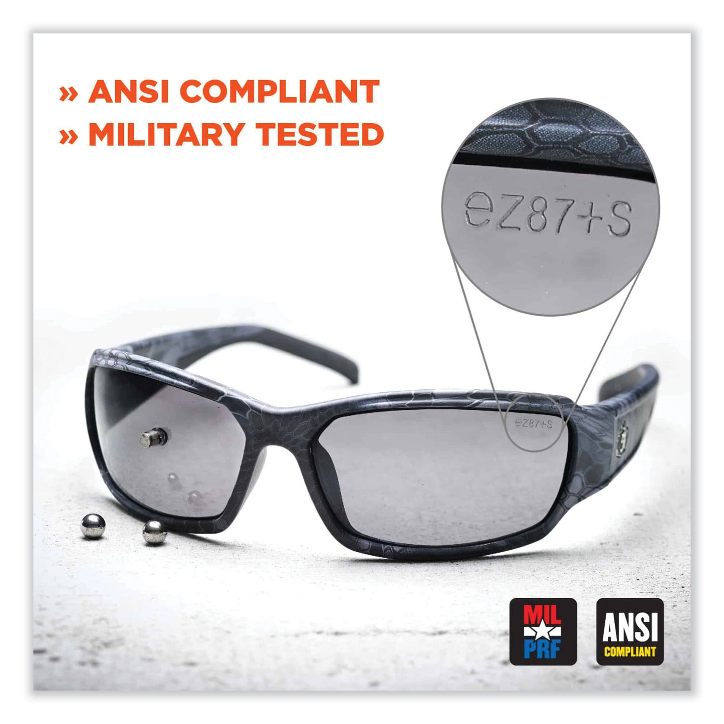 Skullerz Skoll Safety Glasses, Matte Black Half Frame, Smoke Single Lens