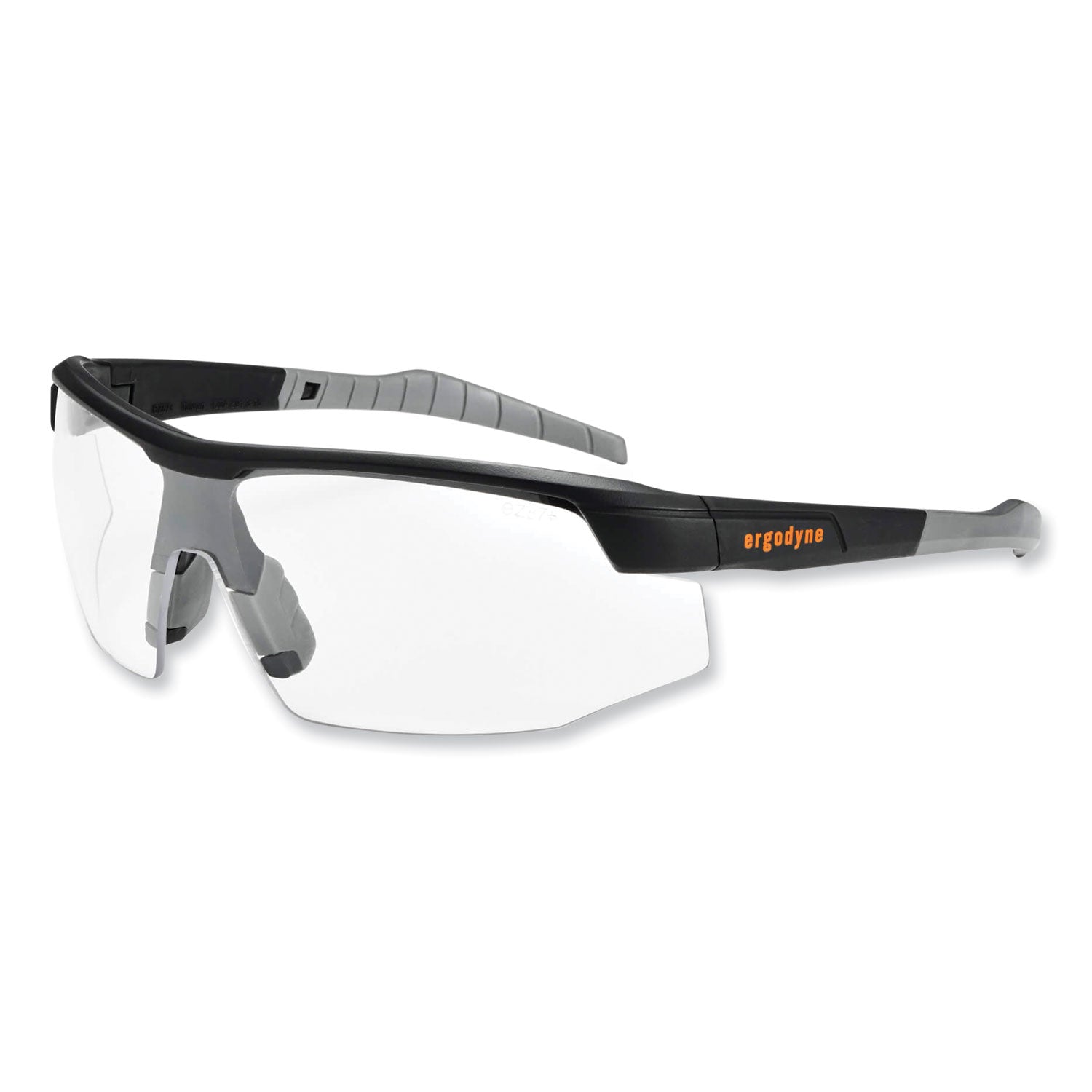 Skullerz Skoll Safety Glasses, Fog-Off Technology, Matte Black Half Frame, Clear Single Lens