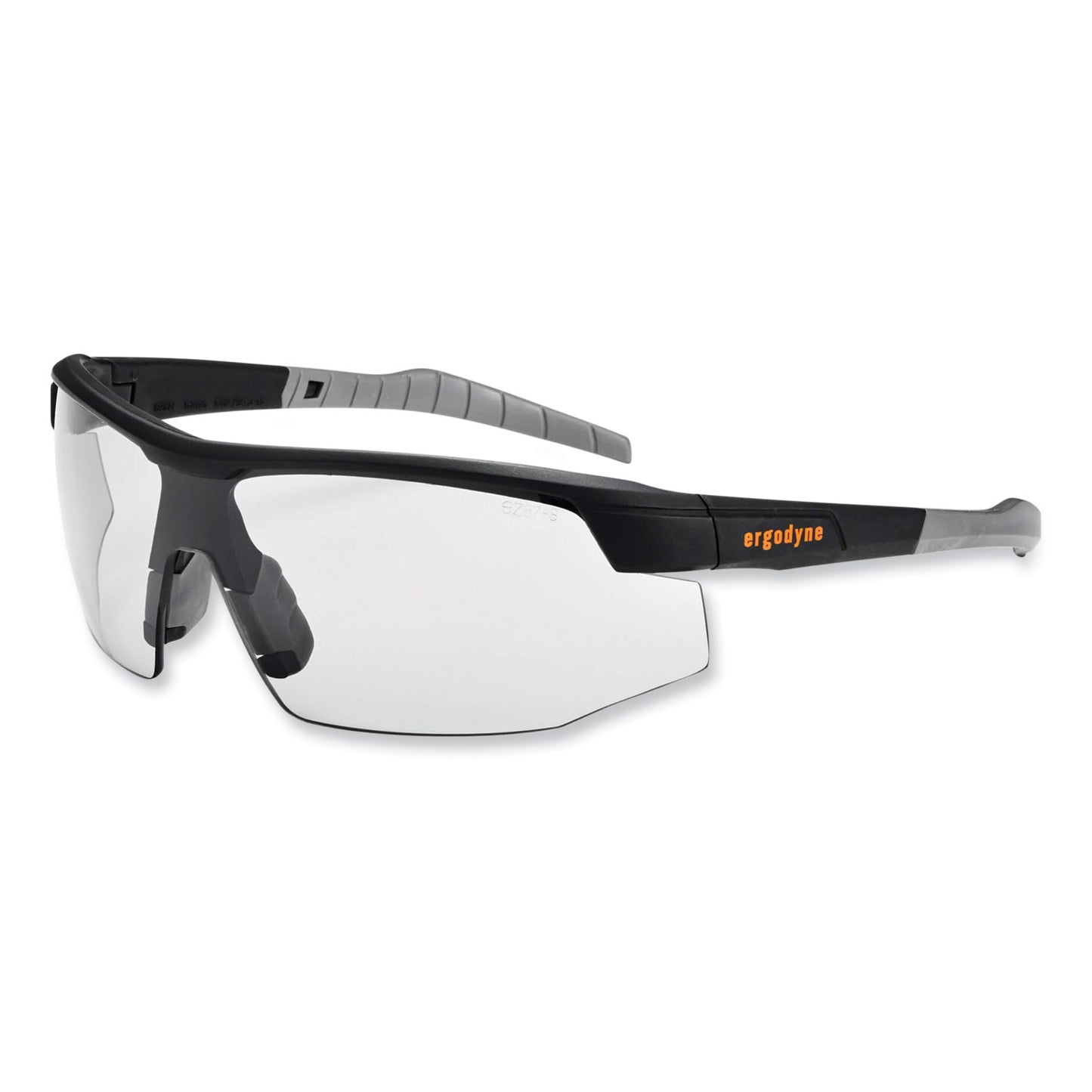 Skullerz Skoll Safety Glasses, Fog-Off Technology, Matte Black Half Frame, Clear Single I/O Lens