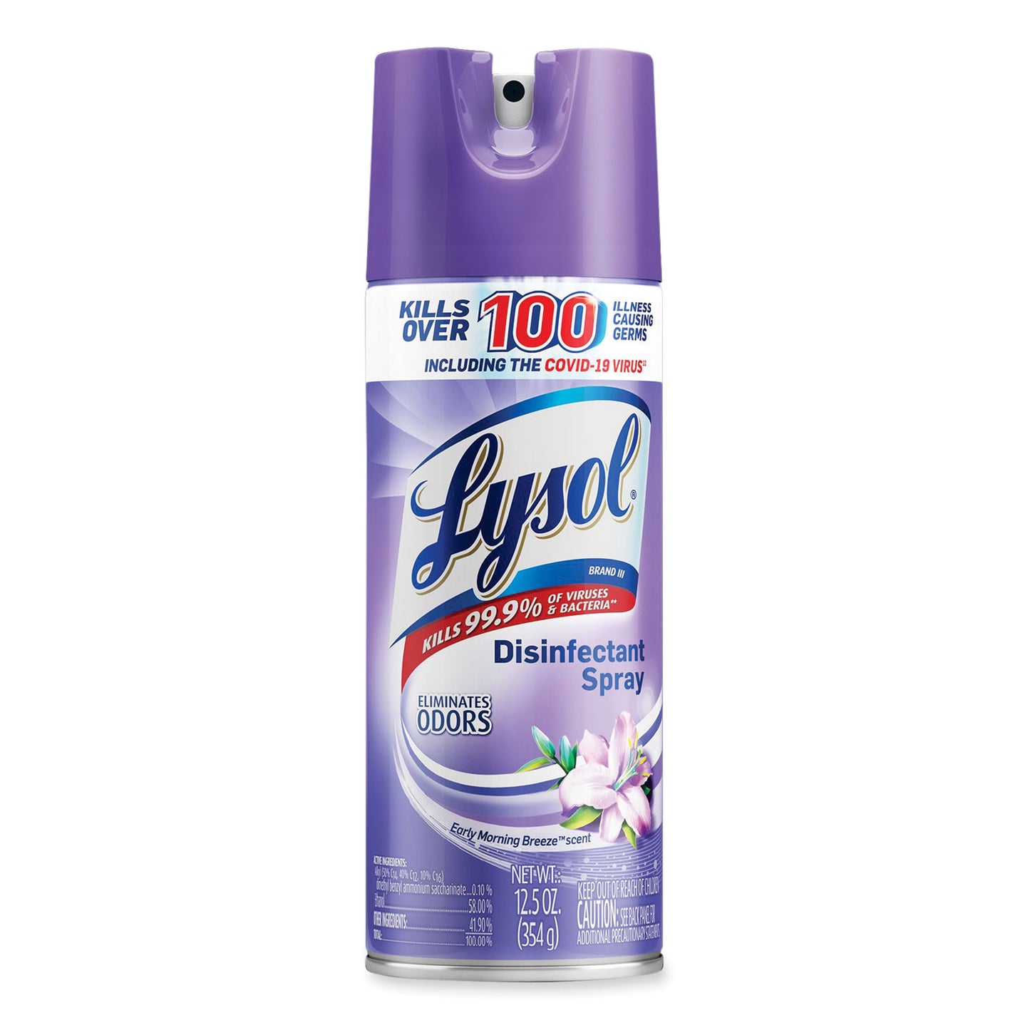 Disinfectant Spray, Early Morning Breeze, Scent, 12.5 oz Aerosol Spray