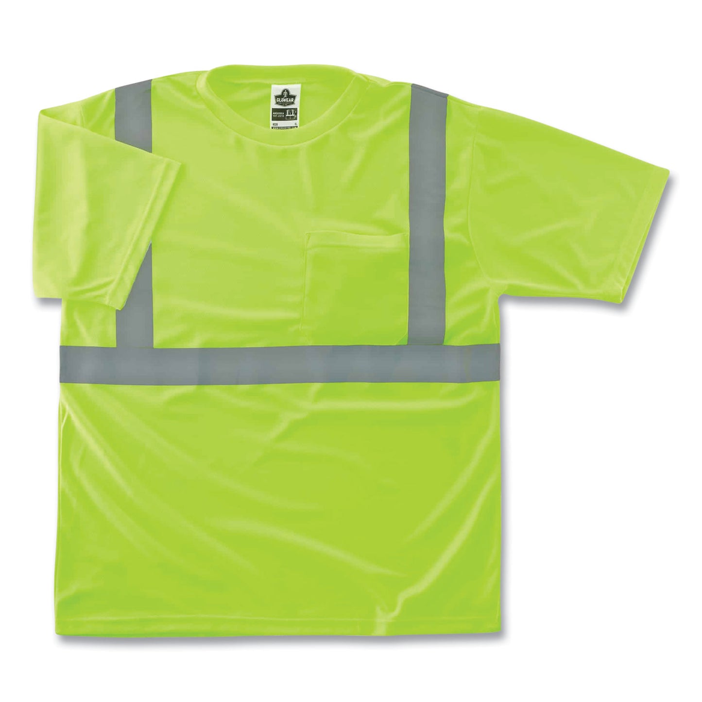 GloWear 8289 Class 2 Hi-Vis T-Shirt, Lime, Small