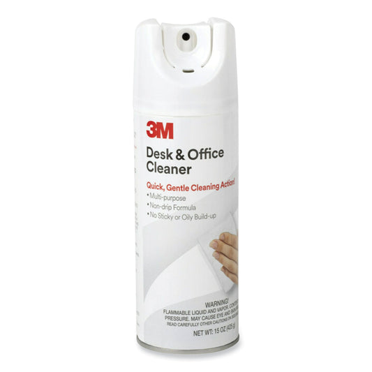 Desk and Office Spray Cleaner, Unscented, 15 oz Aerosol Spray