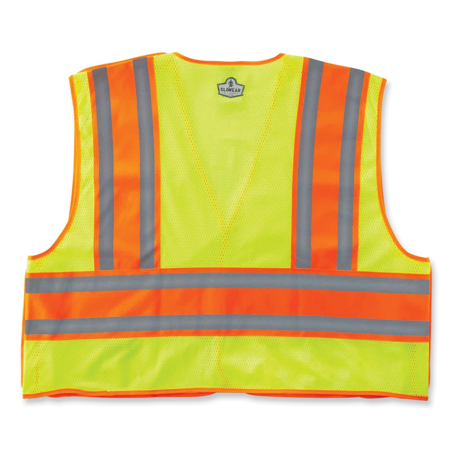 GloWear 8245PSV Class 2 Public Safety Vest, Polyester, Large/X-Large, Lime