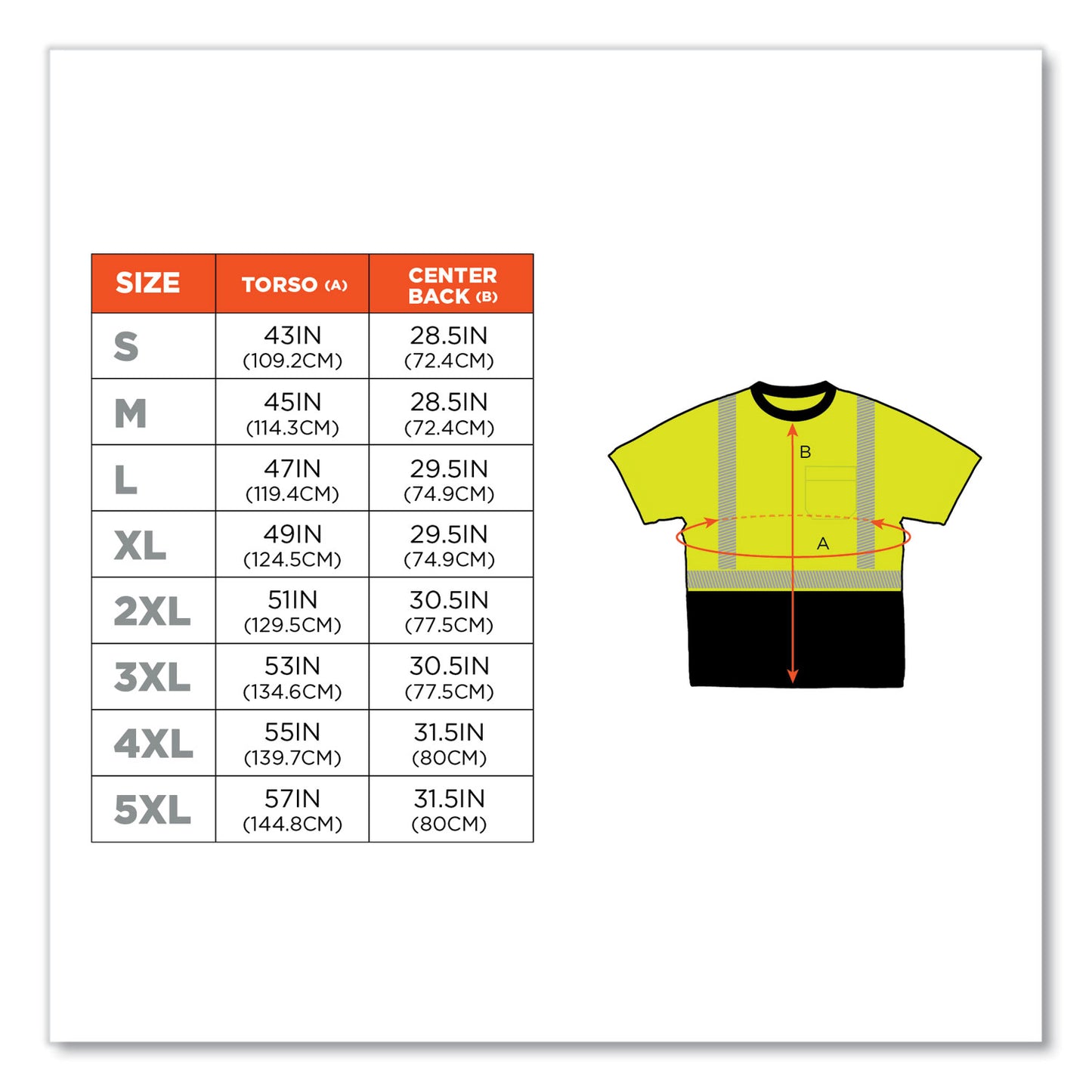 GloWear 8280BK Class 2 Performance T-Shirt with Black Bottom,  Large, Lime