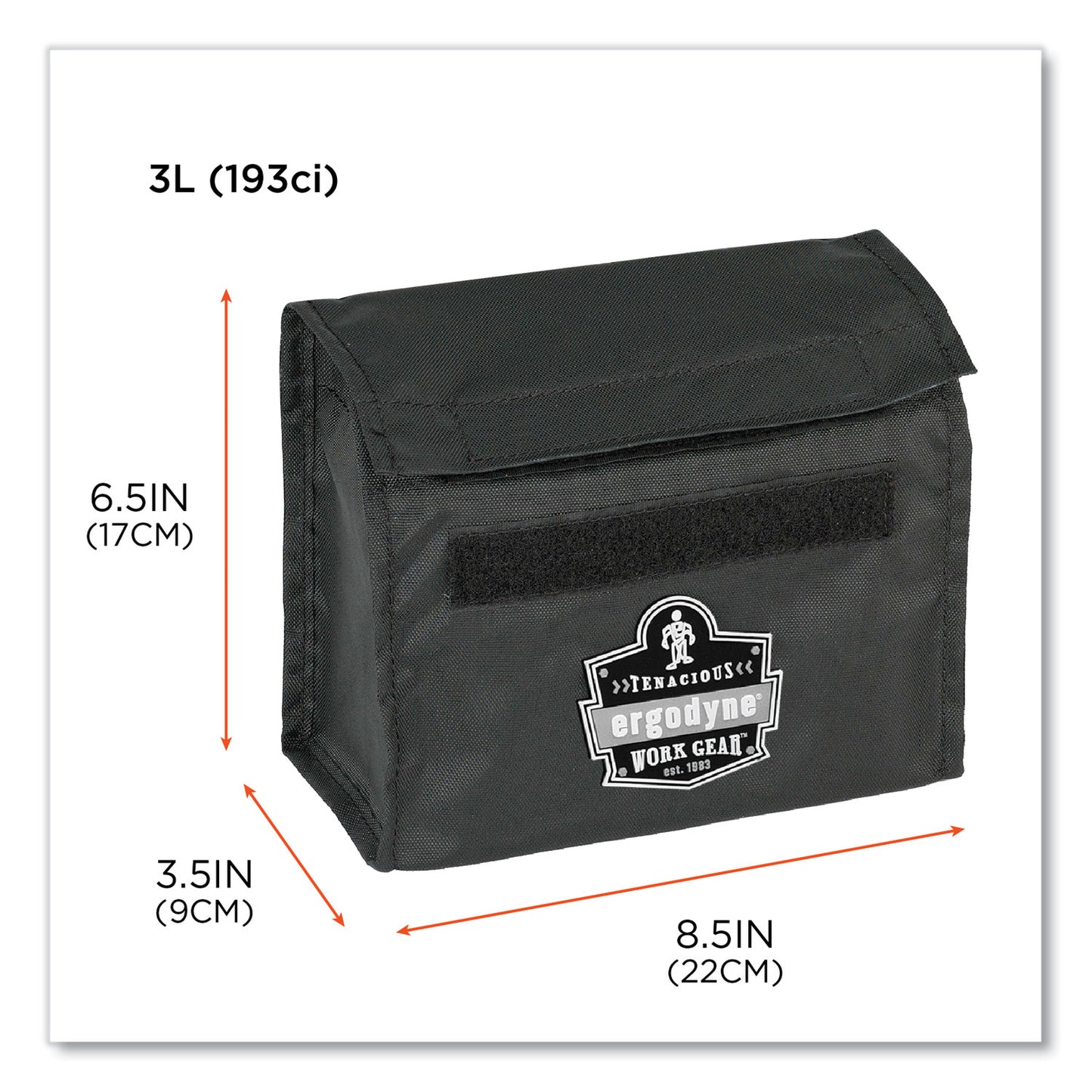 Arsenal 5180 Half Mask Respirator Waist Pack, 8.5 x 3.5 x 6.5, Black