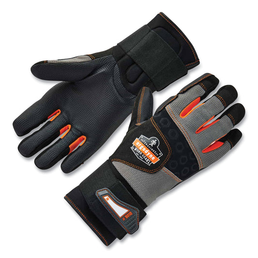 ProFlex 9012 Certified AV Gloves + Wrist Support, EN388: 2121X, 15.5" Long, XX-Large, Black, Pair