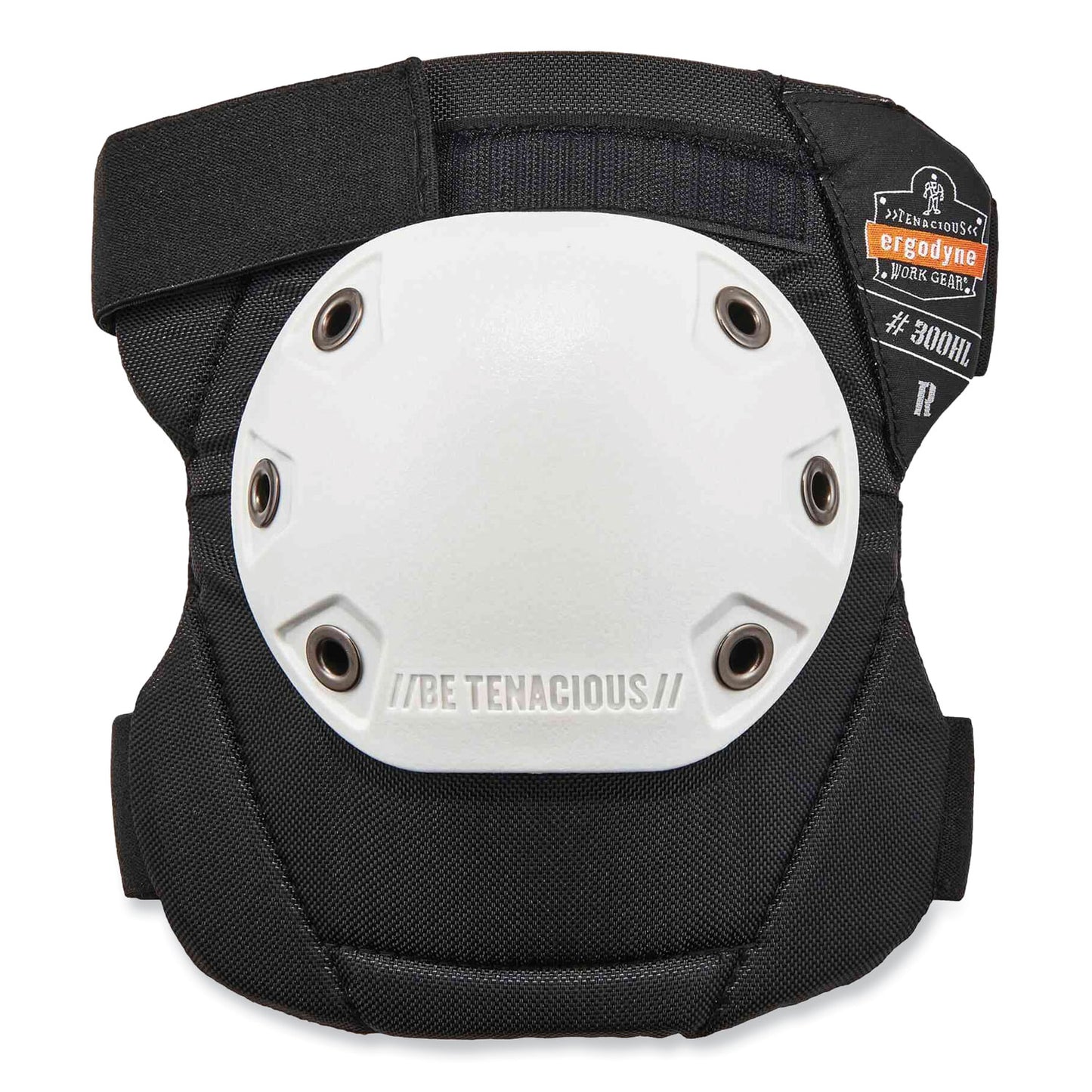 ProFlex 300HL Knee Pads, Rounded Hard Cap, Hook and Loop Closure, One Size Fits Most, White Cap, Pair