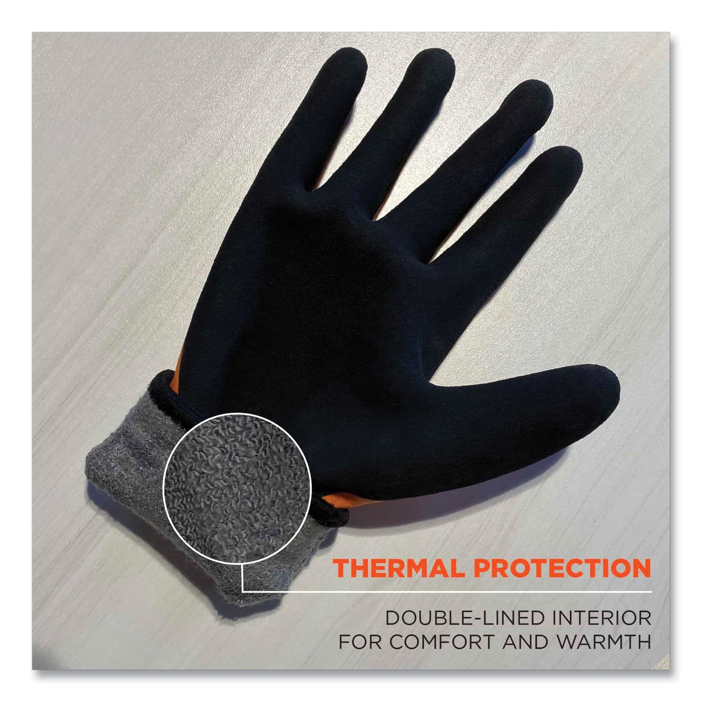 ProFlex 7551 ANSI A5 Coated Waterproof CR Gloves, EN388: 4X43E, 11" Long, X-Large, Orange, Pair