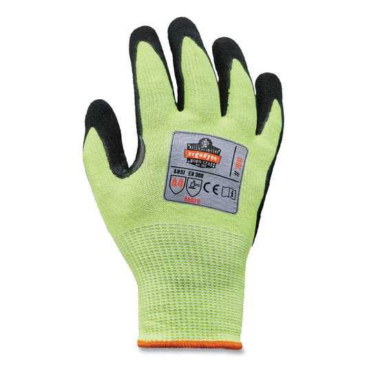ProFlex 7041-CASE ANSI A4 Nitrile Coated CR Gloves, EN388: 4X42D, 10" Long, Small, Lime, 144 Pairs/Carton