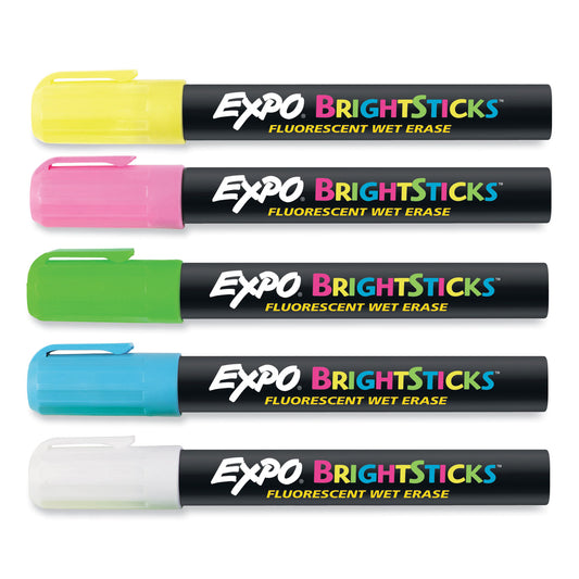 Bright Sticks, Medium Bullet Tip, Assorted Colors, 5/set