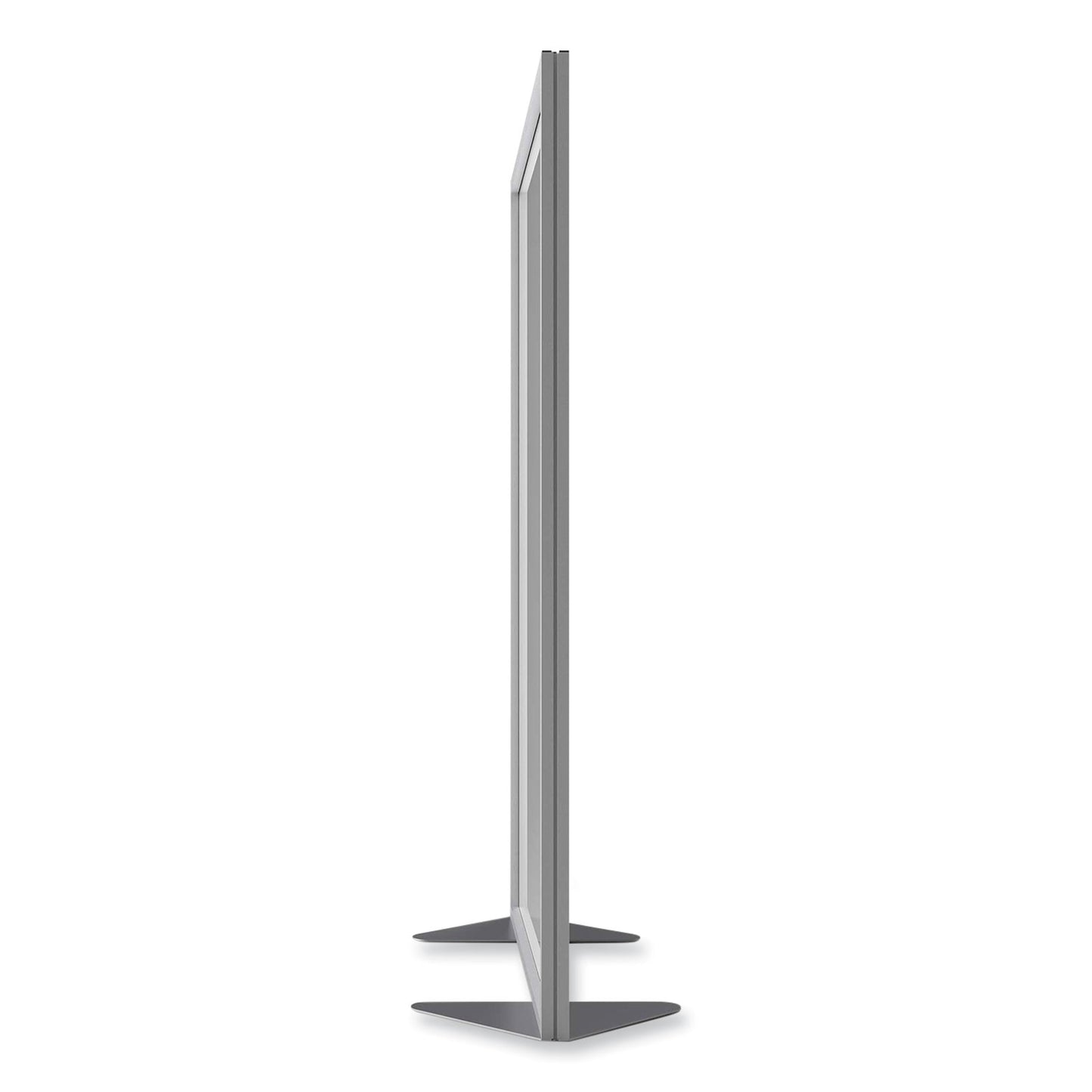 Floor Partition with Aluminum Frame, 48.06 x 2.04 x 71.86, White