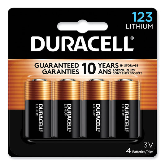 Specialty High-Power Lithium Batteries, 123, 3 V, 4/pack