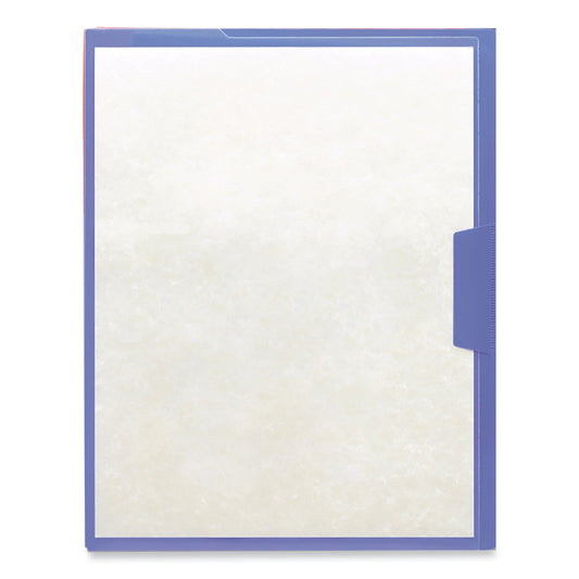 Organized Up Poly Opaque Project Jackets, Letter Size, Assorted Colors, 5/pack
