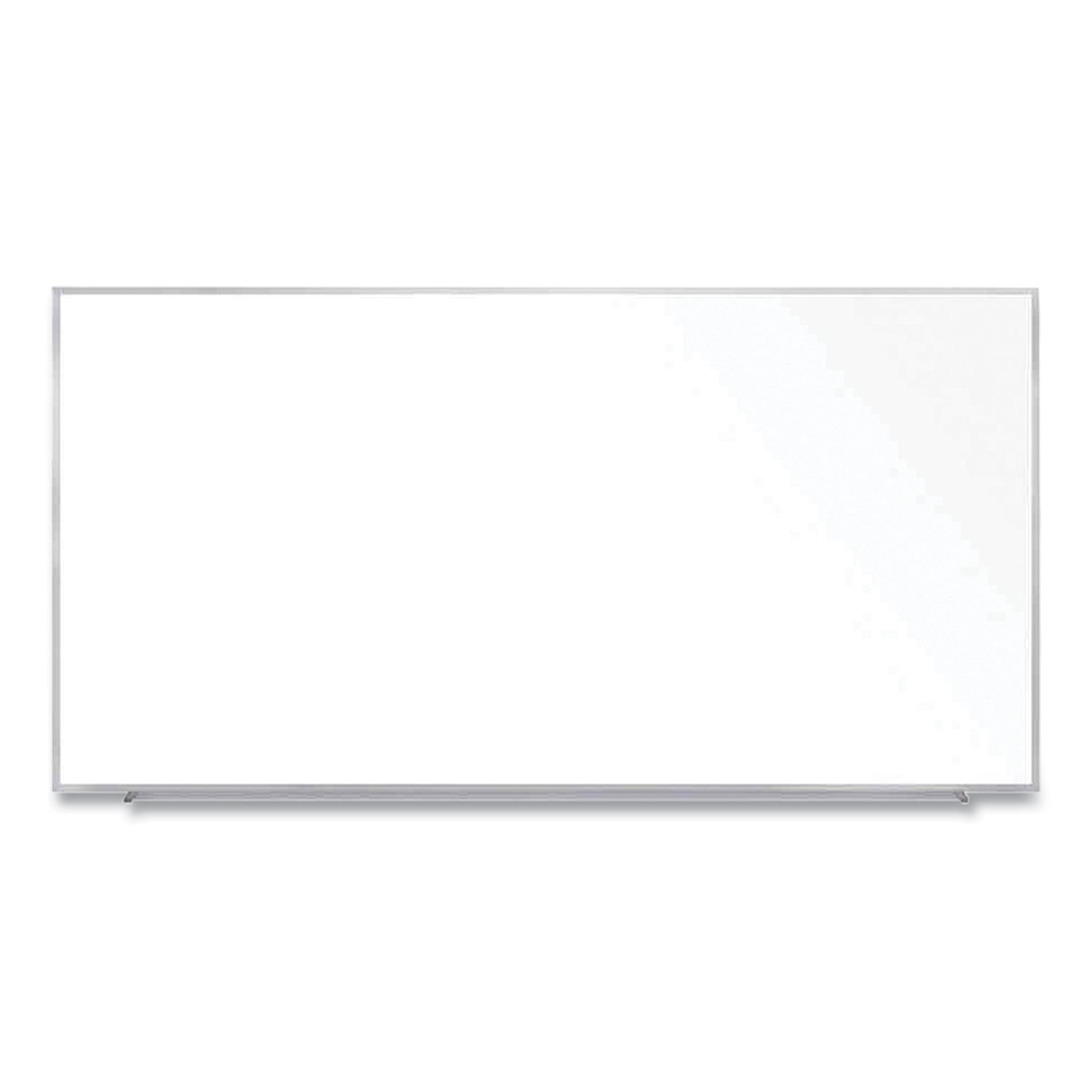Magnetic Porcelain Whiteboard with Aluminum Frame, 120.59" x 60.47", White Surface, Satin Aluminum Frame