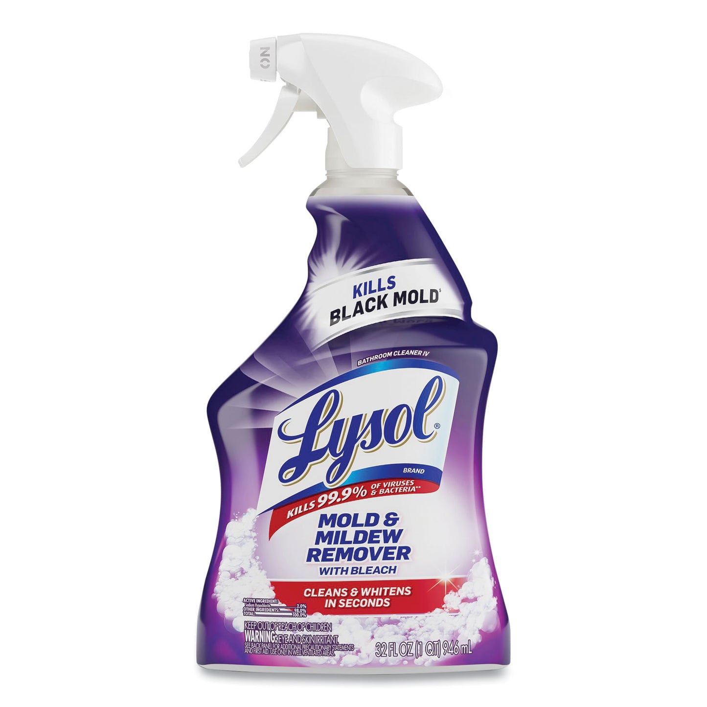 Mold and Mildew Remover with Bleach, Ready to Use, Unscented, 32 oz Spray Bottle