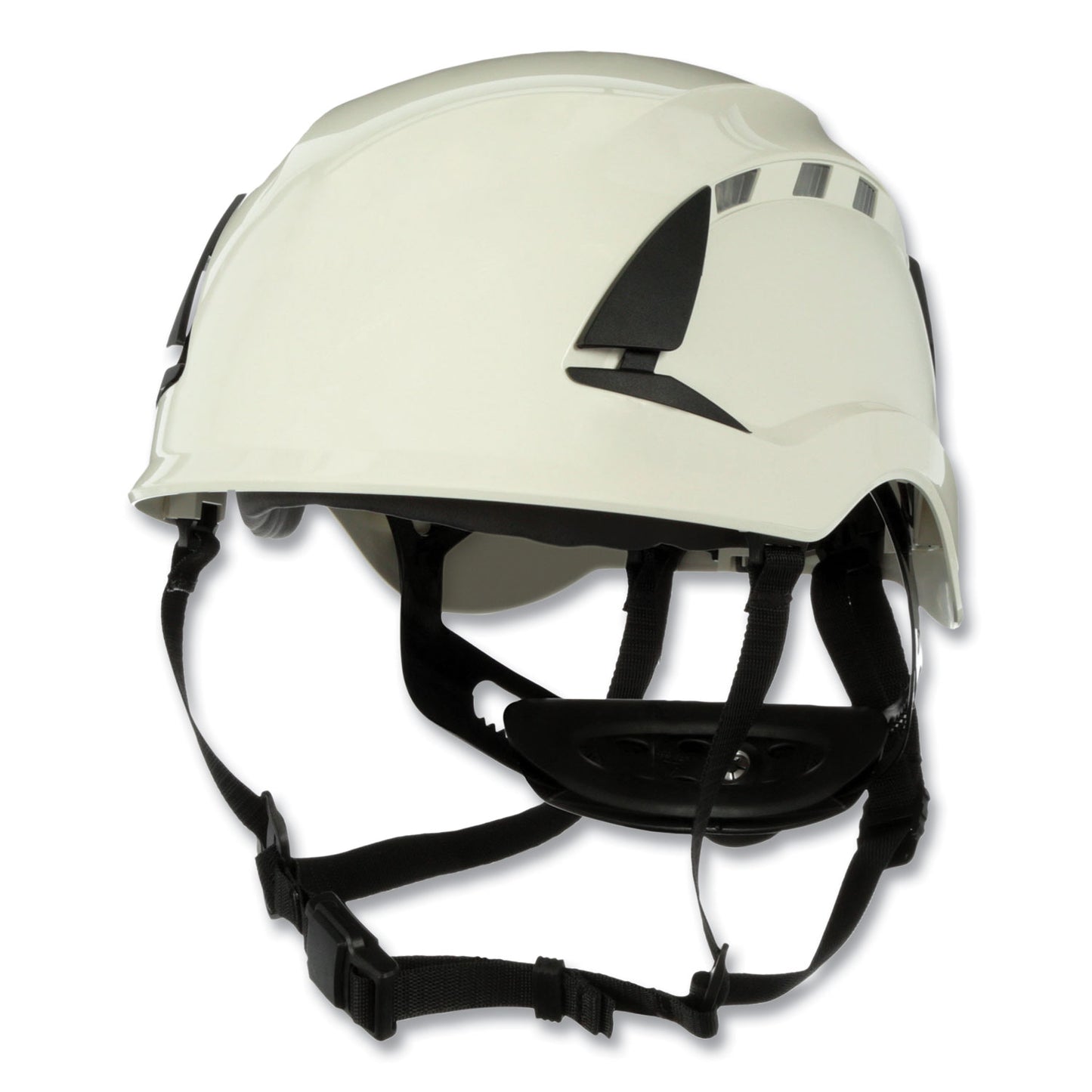 SecureFit X5000 Series Safety Helmets, Vented, Brimless, 6-Point Pressure Diffusion Ratchet, One Size Fits Most, White