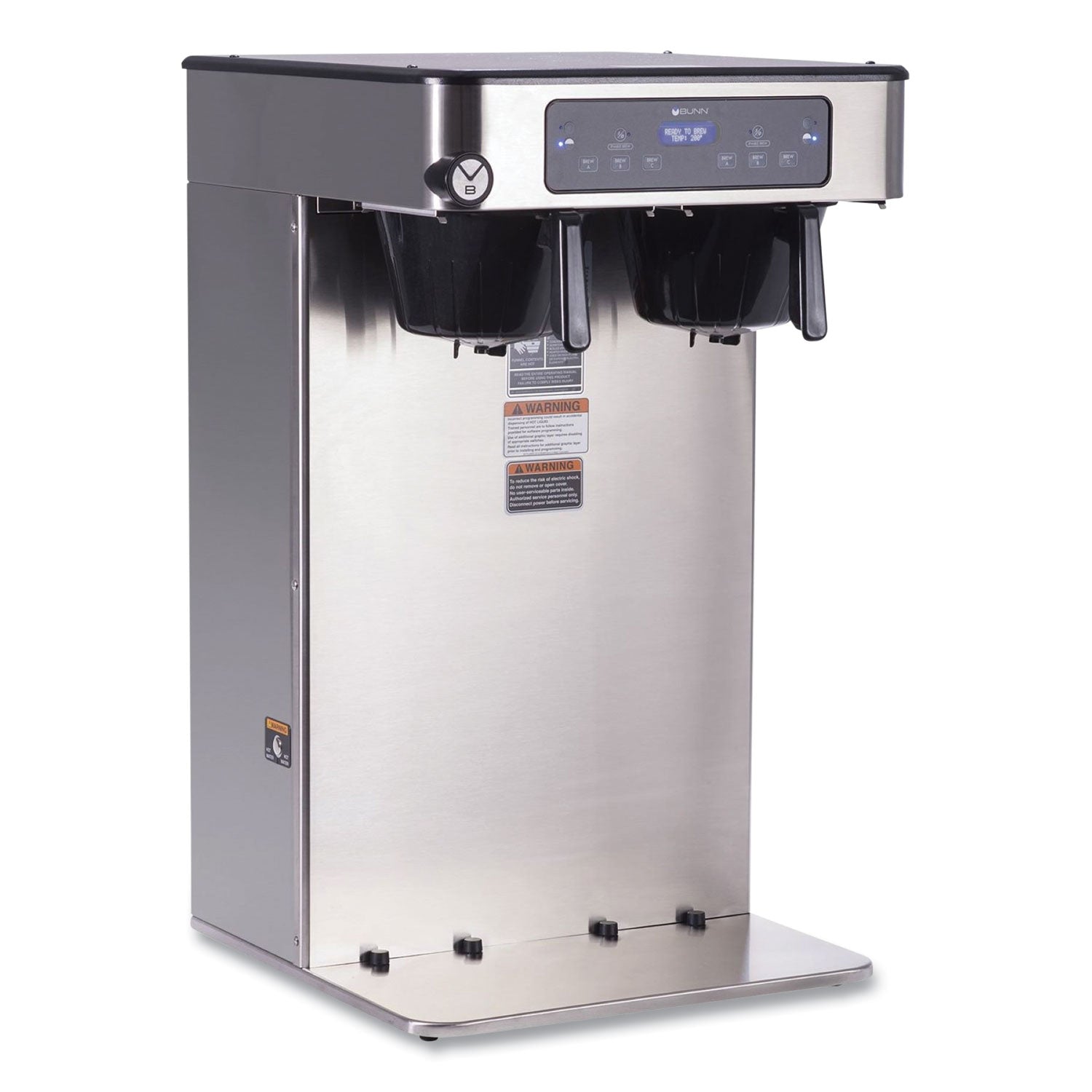 ICB Infusion Series Twin Tall Coffee Brewer, 51 Cups, Silver/Black