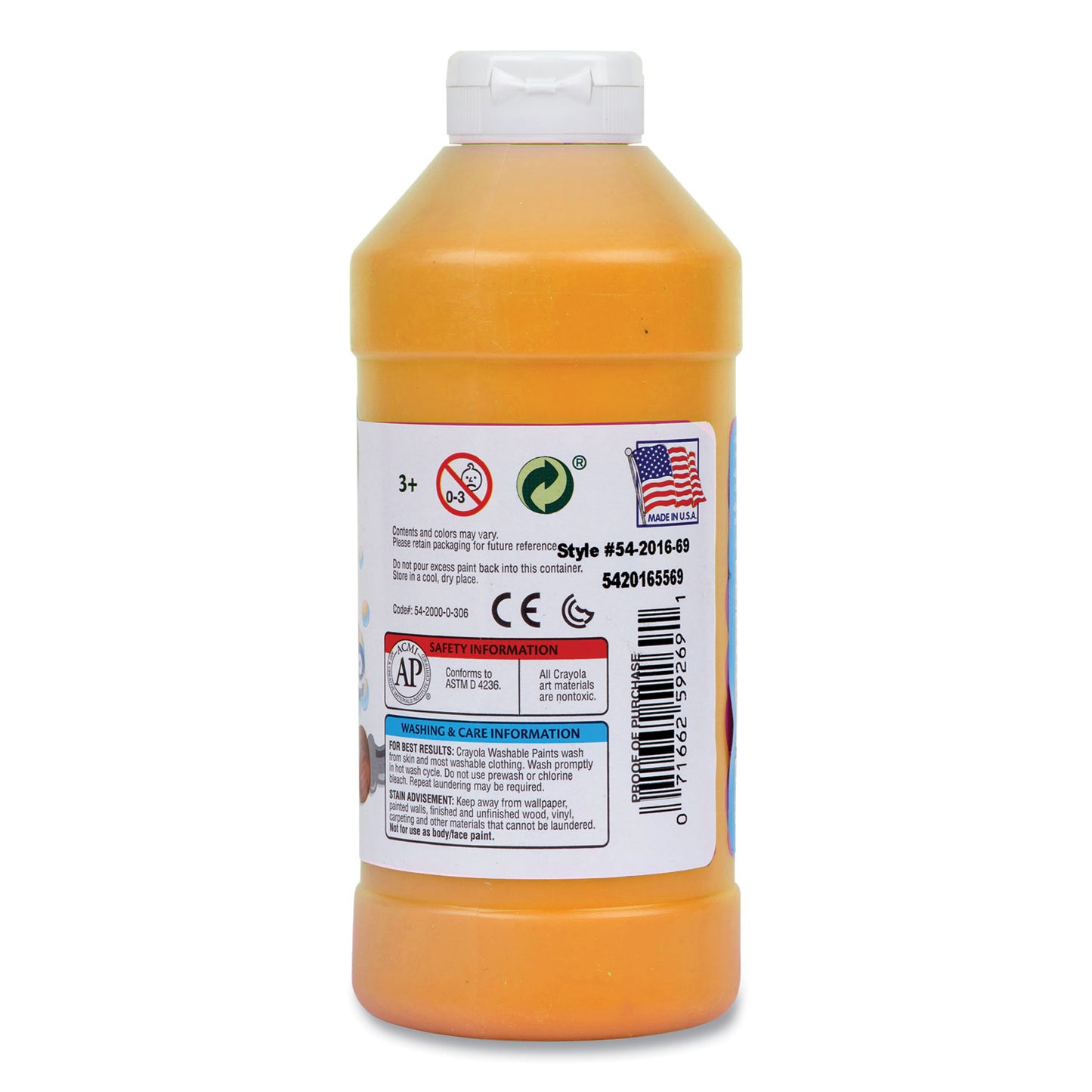 Artista Ii Washable Tempera Paint, Peach, 16 Oz Bottle