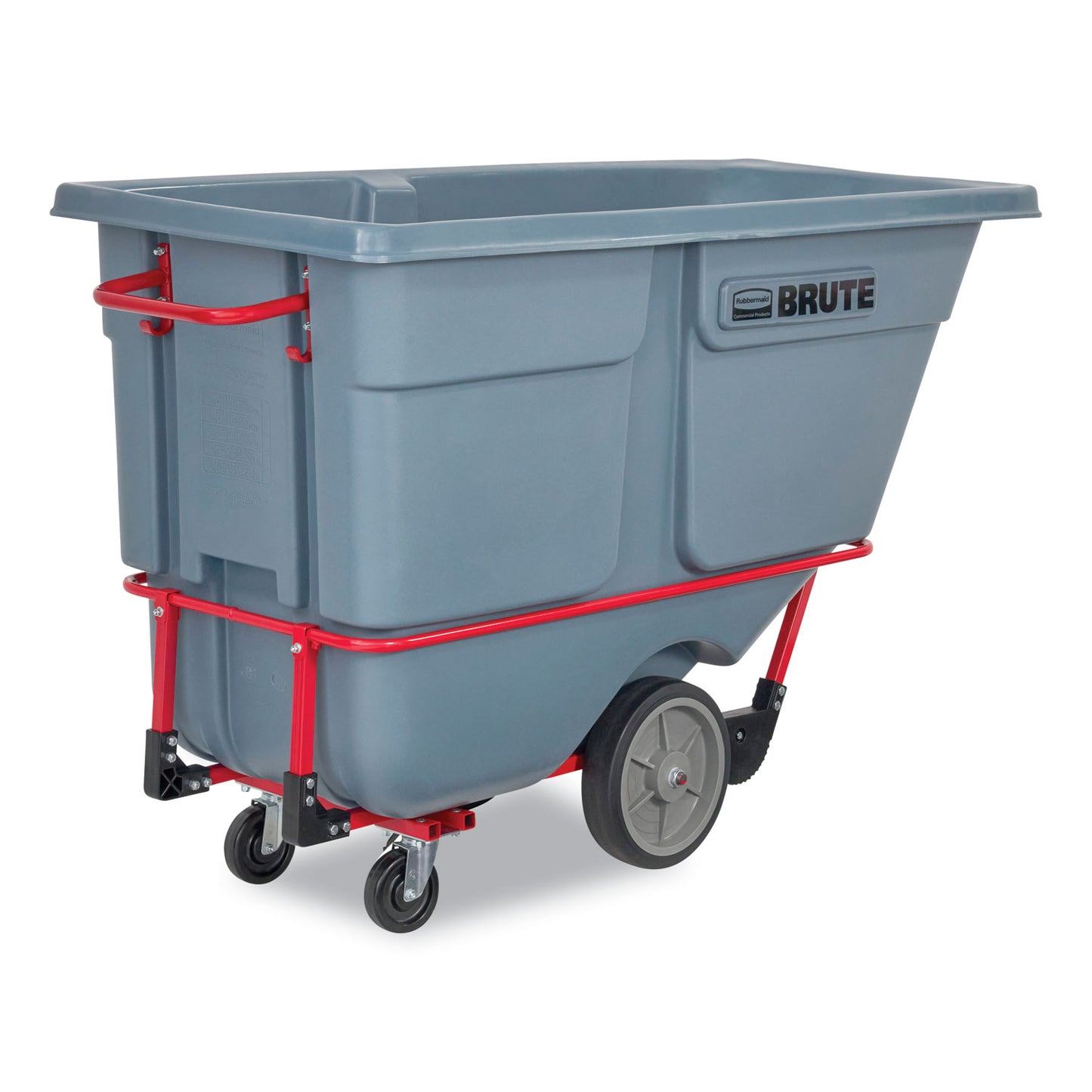 1 cu yd BRUTE DURATILT Frame Tilt Truck, Heavy Duty, 2,100 lb Capacity, Gray