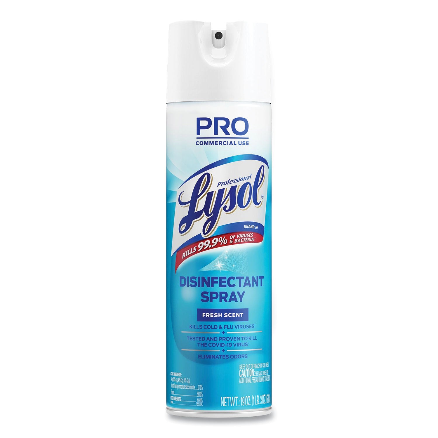 Disinfectant Spray, Fresh Scent, 19 oz Aerosol Spray