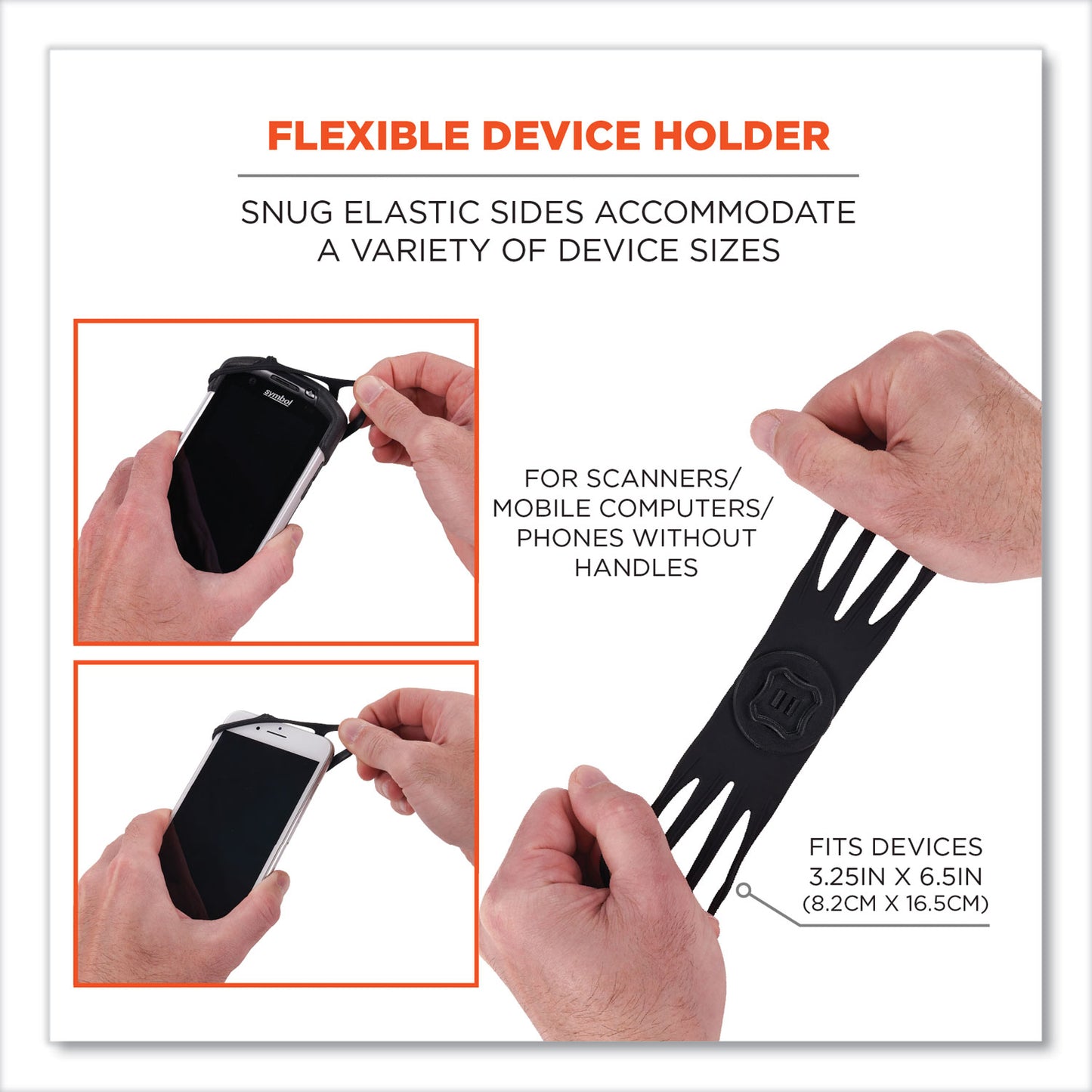 Squids 5547 Scanner Wrist Mount Holder, 4 x 5 x 0.5, Plastic, Black