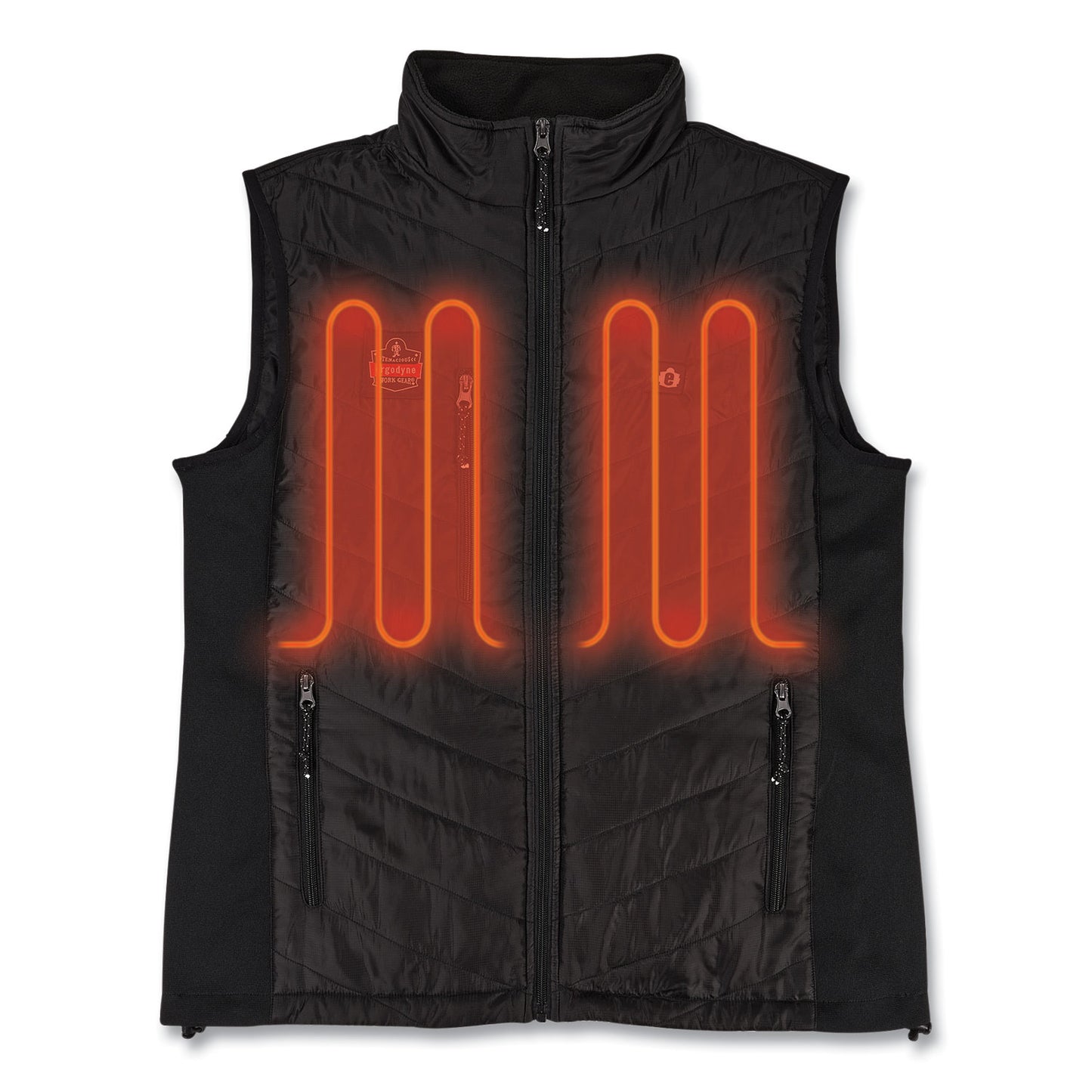 N-Ferno 6495 Rechargeable Heated Vest with Battery Power Bank, Fleece/Polyester, 2X-Large, Black