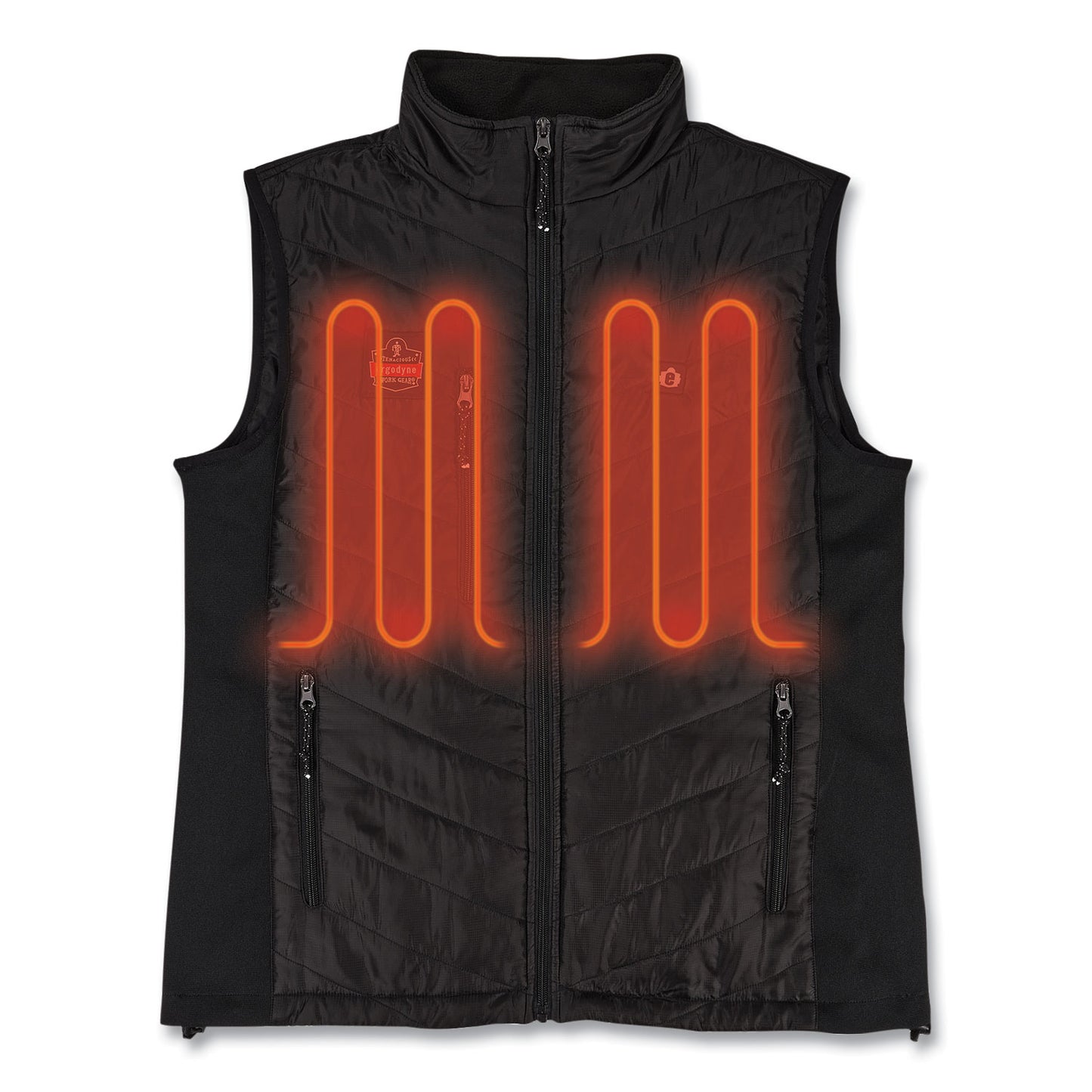 N-Ferno 6495 Rechargeable Heated Vest with Battery Power Bank, Fleece/Polyester, Large, Black