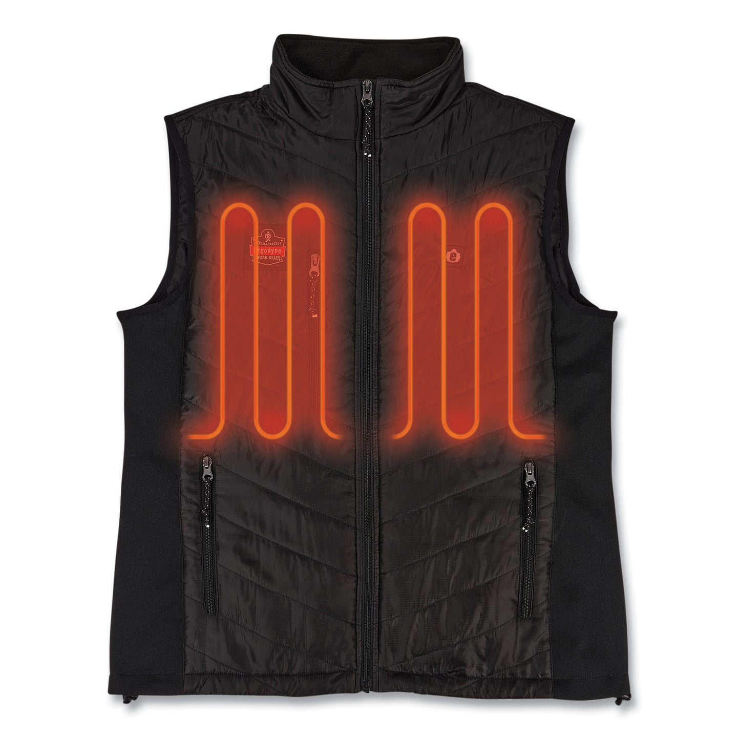 N-Ferno 6495 Rechargeable Heated Vest with Battery Power Bank, Fleece/Polyester, 3X-Large, Black