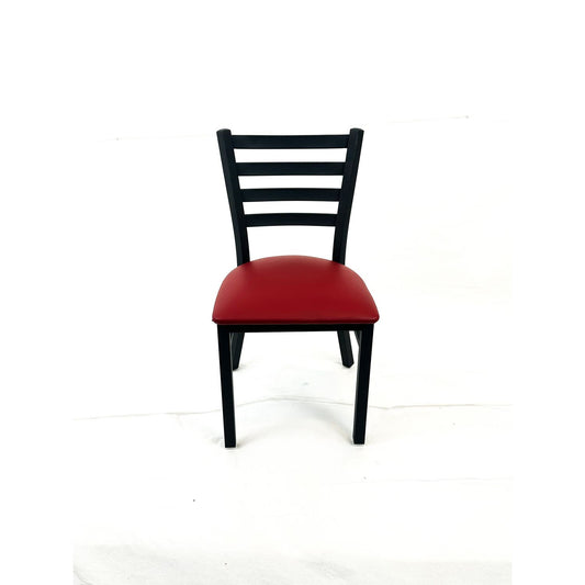 White Horse Series Side Chairs, Supports Up to 300 lb, 18" Seat Height, Burgundy Seat, Black Back, Black Base