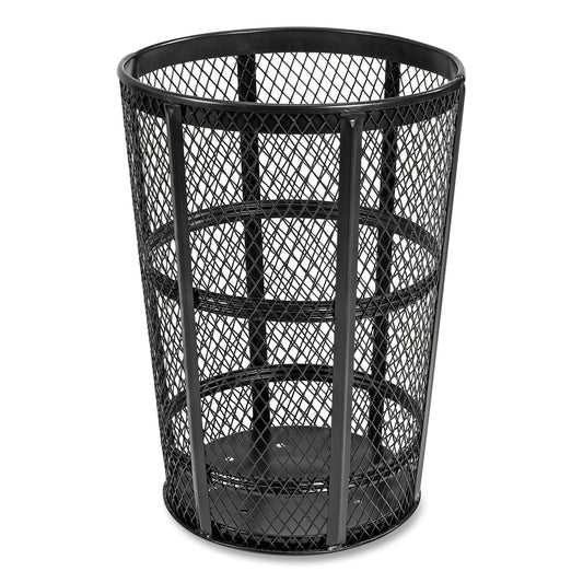 Steel Mesh Corrosion Resistant Trash Can, 48 gal, Black