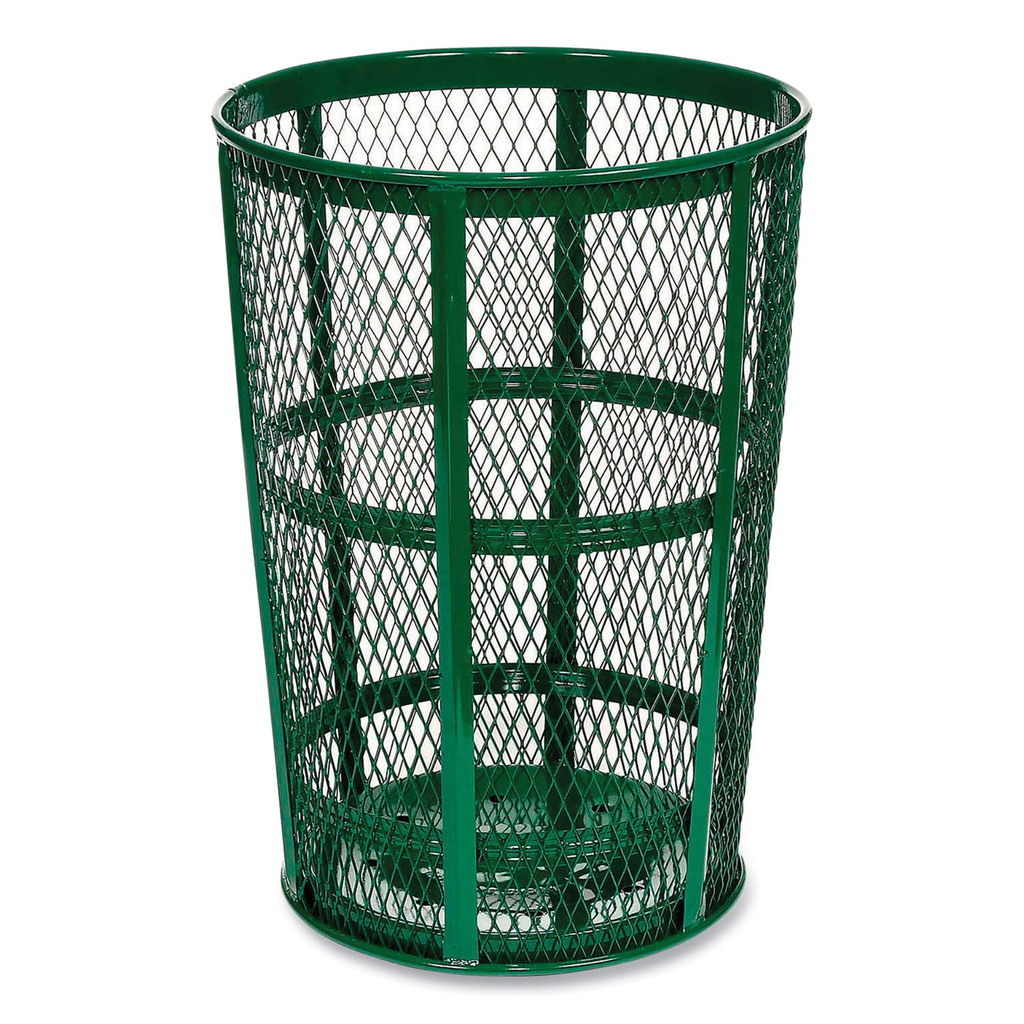 Steel Mesh Corrosion Resistant Trash Can, 48 gal, Green
