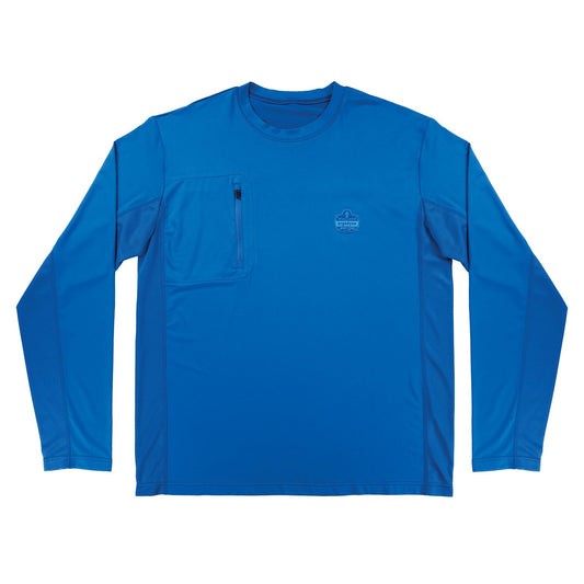 Chill-Its 6689 Cooling Long Sleeve Sun Shirt with UV Protection, 2X-Large, Blue